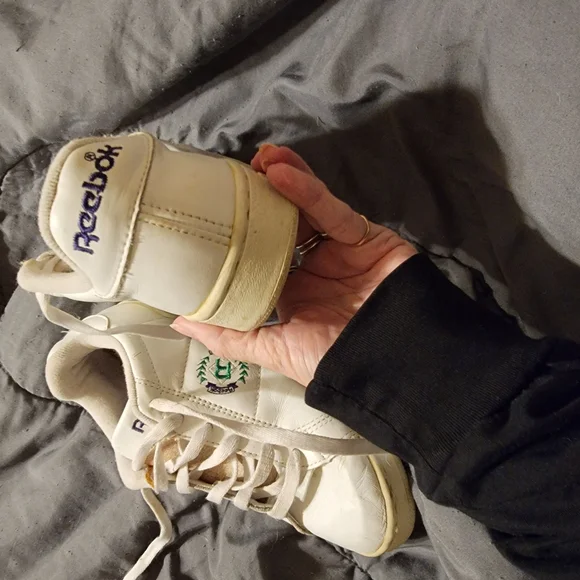 Reebok Green and White Athletic Sneakers - Picture 4 of 5